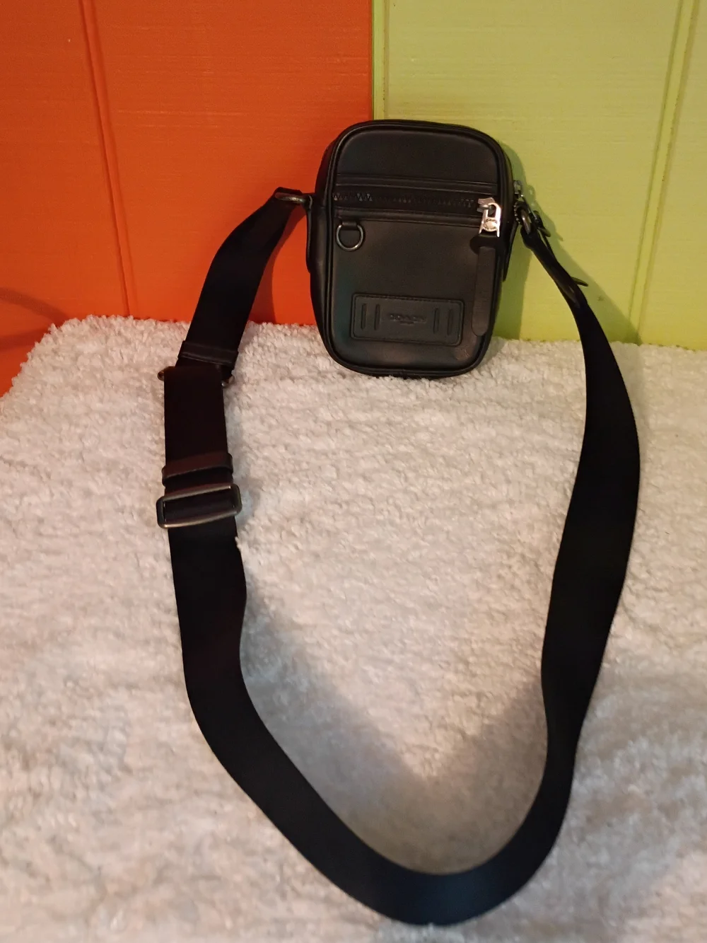 Men's Compact Crossbody Bag in Black